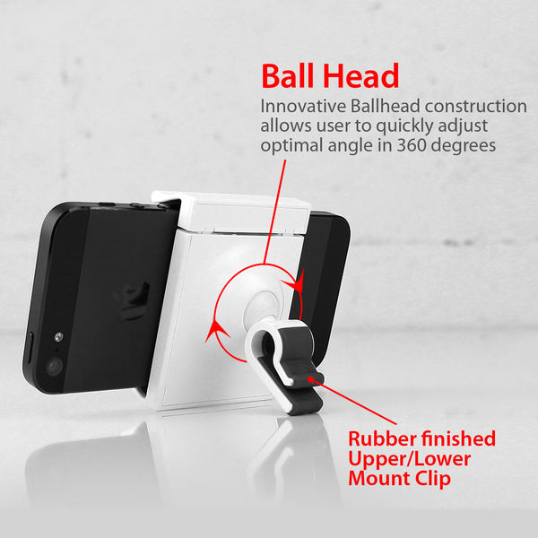 Koomus Aero Air Vent Smartphone Car Mount - White