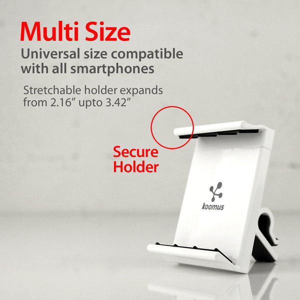 Koomus Aero Air Vent Smartphone Car Mount - White