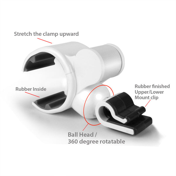 Koomus Air Vent Smartphone Car Mount - White