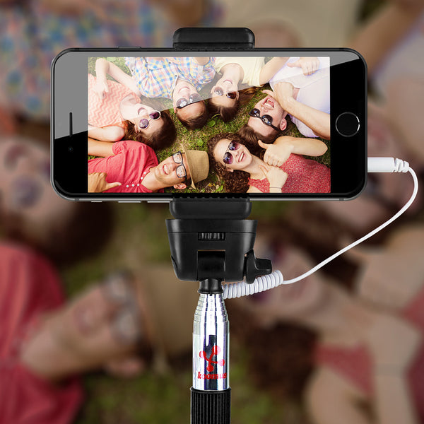 Koomus Selfie Stick with Cable Monopod