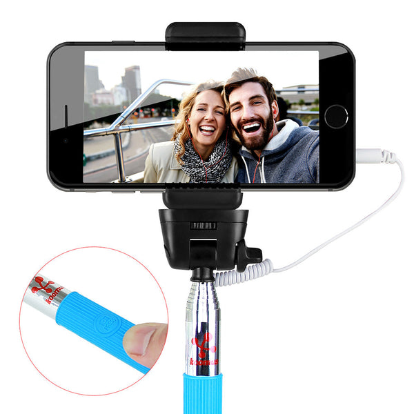 Koomus Selfie Stick with Cable Monopod