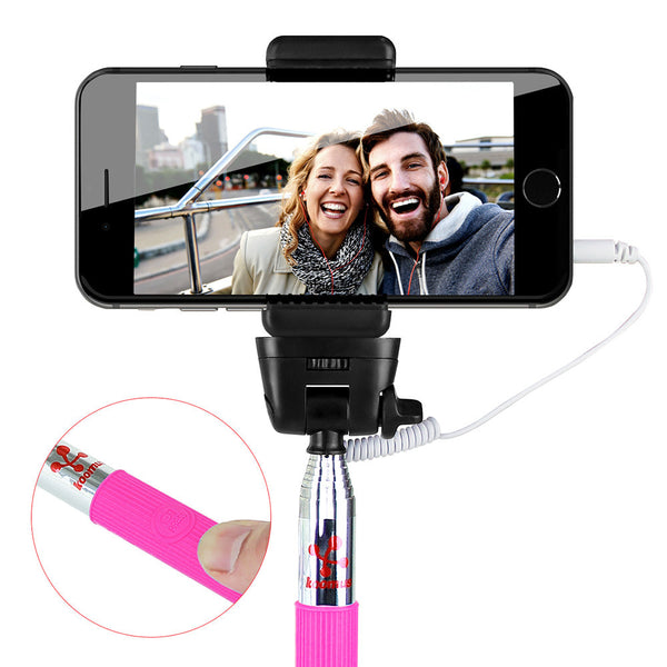 Koomus Selfie Stick with Cable Monopod