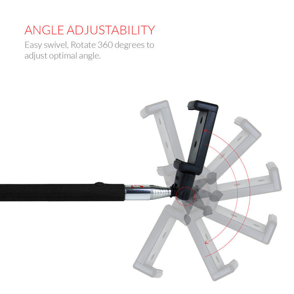 Koomus Selfie Stick with Cable Monopod