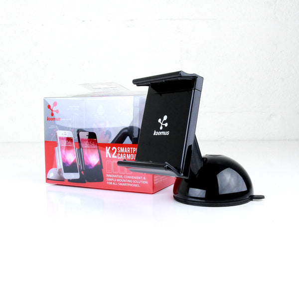 Koomus K2 Dashboard Windshield Smartphone Car Mount - Black