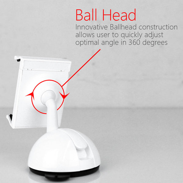 Koomus K2 Dashboard Windshield Smartphone Car Mount - White