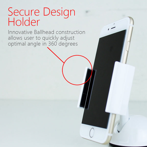 Koomus K2 Dashboard Windshield Smartphone Car Mount - White