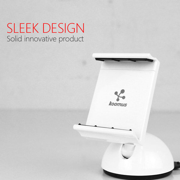 Koomus K2 Dashboard Windshield Smartphone Car Mount - White