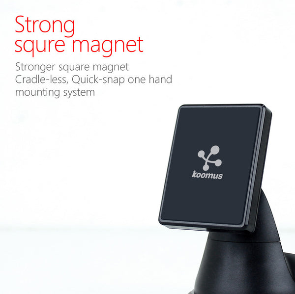 Koomus Magnetos Dashboard Windshield Magnetic Cradle-less Smartphone Car Mount