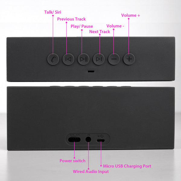 Koomus Ursus Wave Bluetooth Speaker - Black
