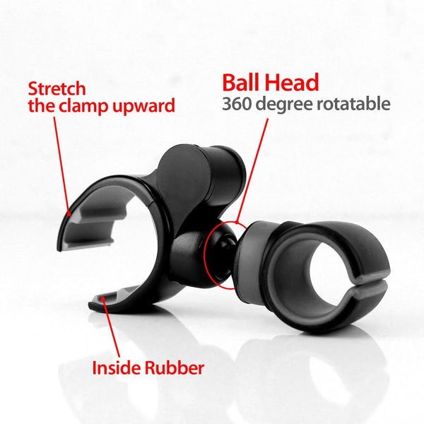 Multi-functional Smartphone Tripod on Pole Shelf Car Headrest Mount - Black