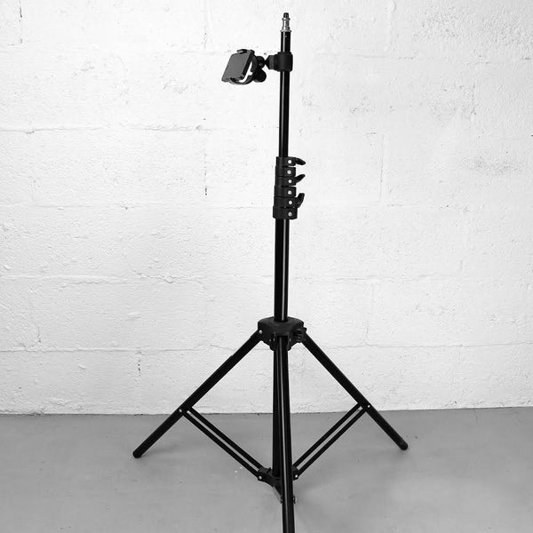 Multi-functional Smartphone Tripod on Pole Shelf Car Headrest Mount - Black